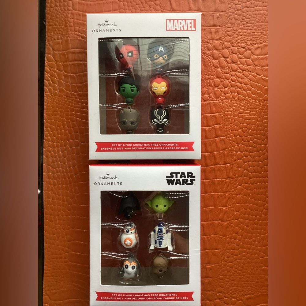 Marvel and Star Wars Mini Christmas Ornaments Set Hallmark - Picture 1 of 4